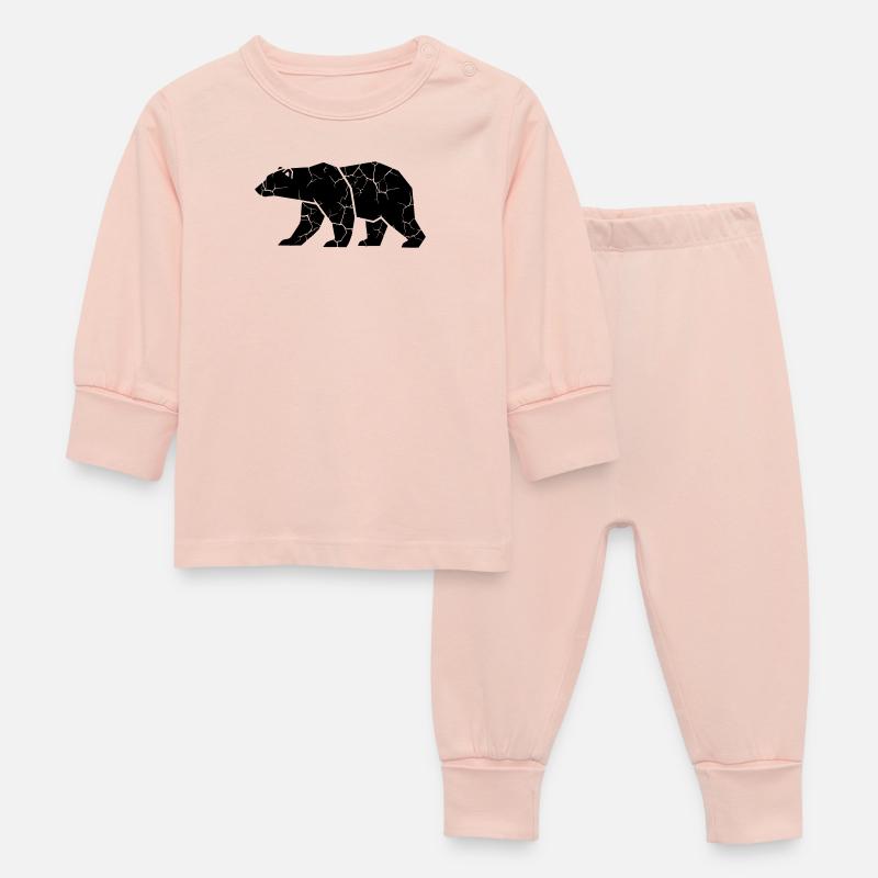 Bear Ripps Grunge Silhouette - Pyjama Bébé - rose cristal