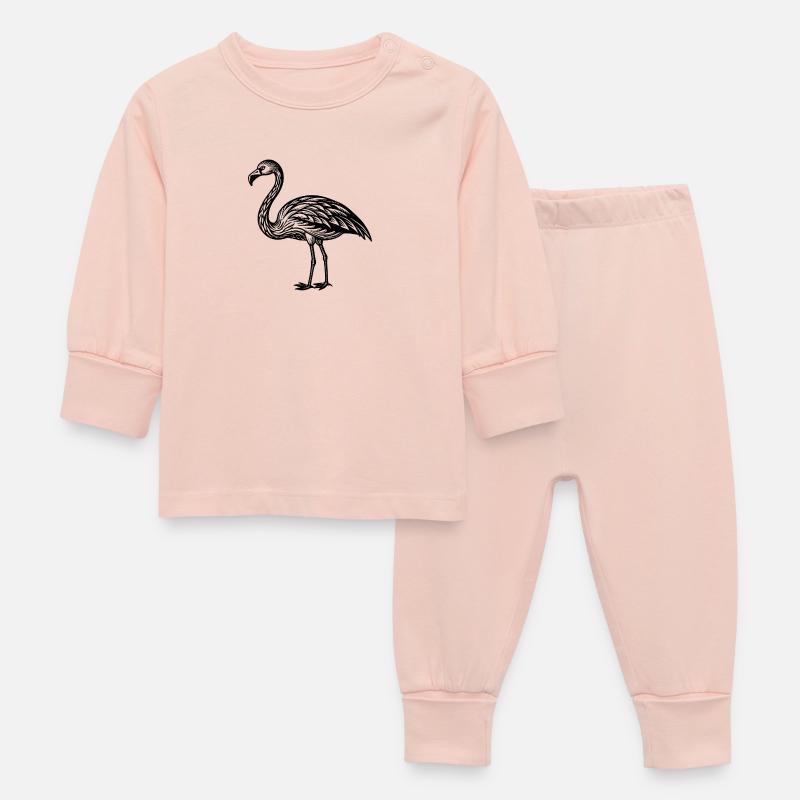 Flamant rose - Pyjama Bébé - rose cristal
