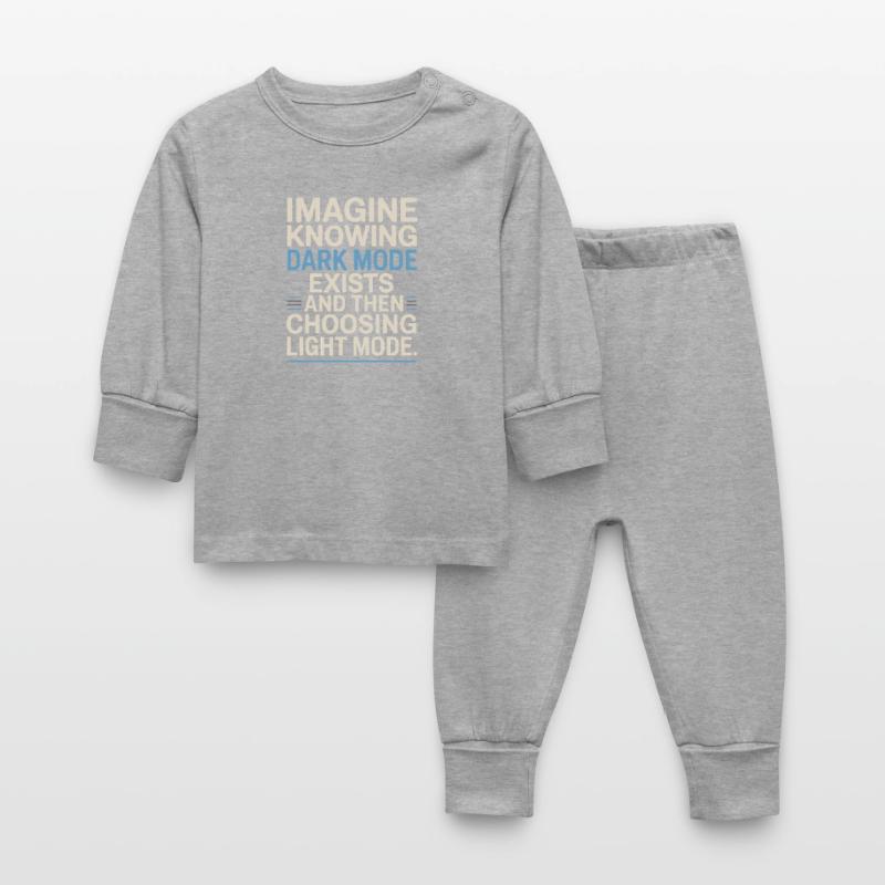 Dark Mode Exists Programmer IT Nerd Coder Office Baby Sleepsuit