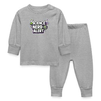 Science Nerd Alert Motive - Baby Sleepsuit - heather grey - Front