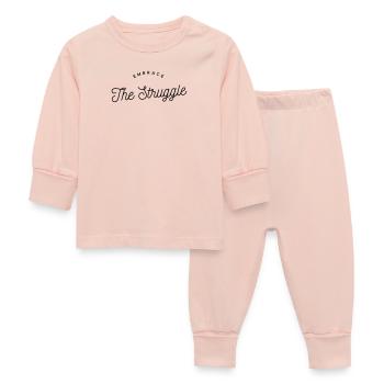 Embrace The Struggle - Motivational Text - Baby Sleepsuit - crystal pink - Front