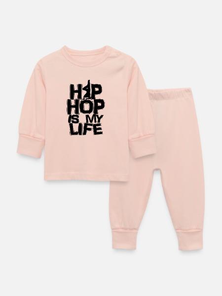 hip hop - Baby Schlafanzug - Kristallrosa