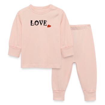 Love - Baby Sleepsuit - crystal pink - Front