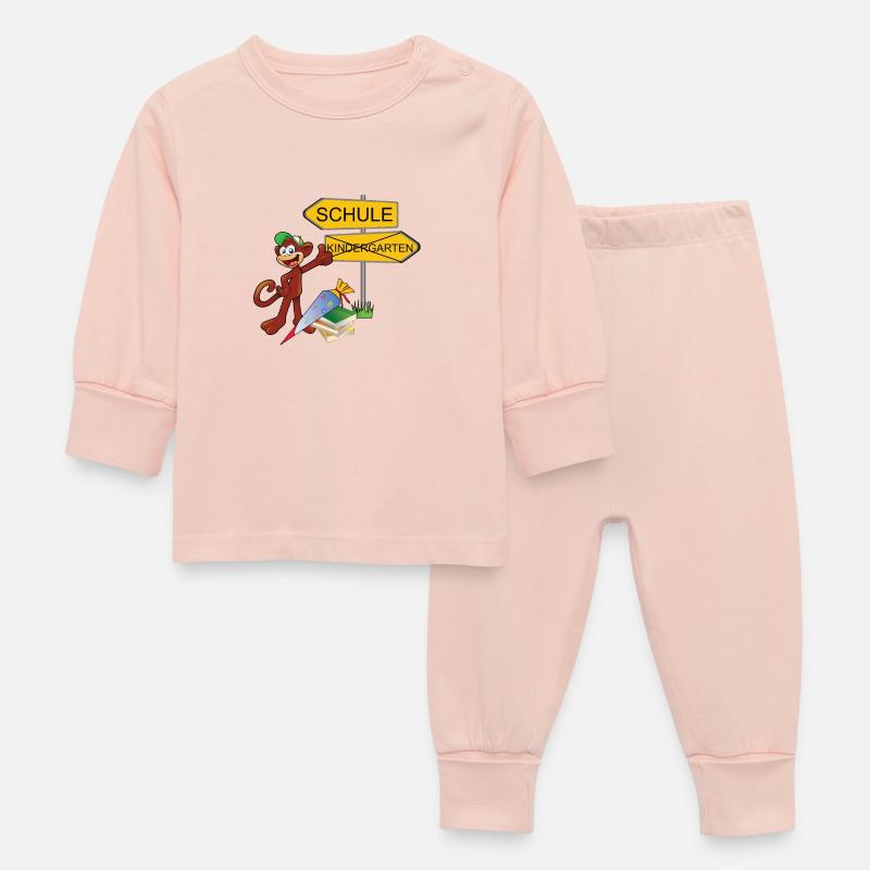 Singe d'inscription - Pyjama Bébé - rose cristal