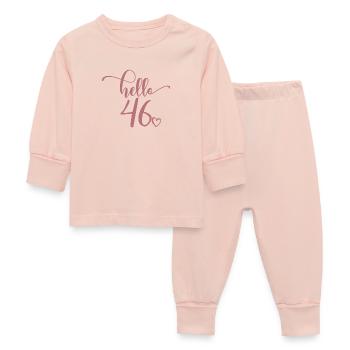 Hello 46 - Mignon cadeau de 46e anniversaire pour femmes - Pyjama Bébé - rose cristal - Devant