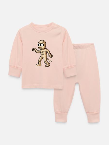 mumie comic - Baby Schlafanzug - Kristallrosa