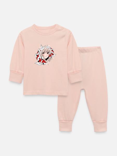 Anime Otaku Koi - Baby Schlafanzug - Kristallrosa