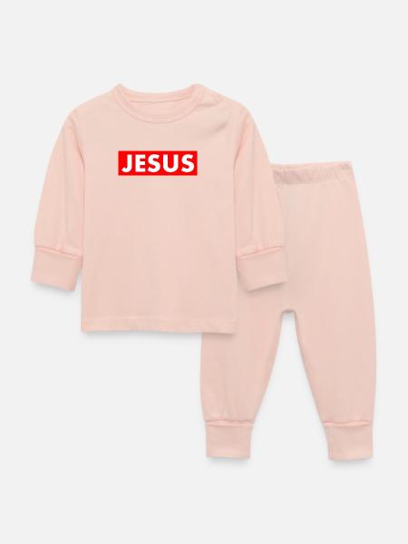 Jesus - Baby Schlafanzug - Kristallrosa