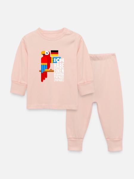 Papagei - Baby Schlafanzug - Kristallrosa