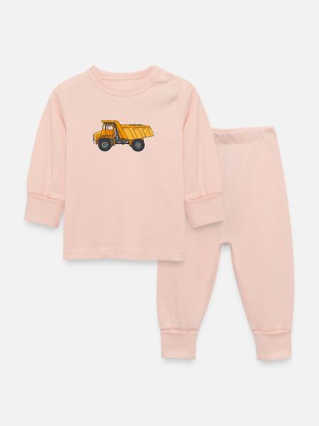 Kipplaster, Muldenkipper - Baby Schlafanzug - Kristallrosa