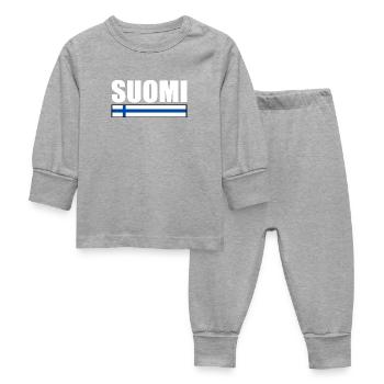 Suomi - Baby Sleepsuit - heather grey - Front
