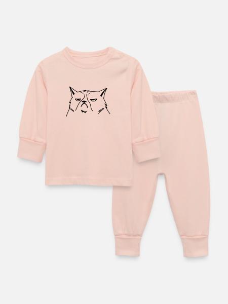 grumpy cat - Baby Schlafanzug - Kristallrosa