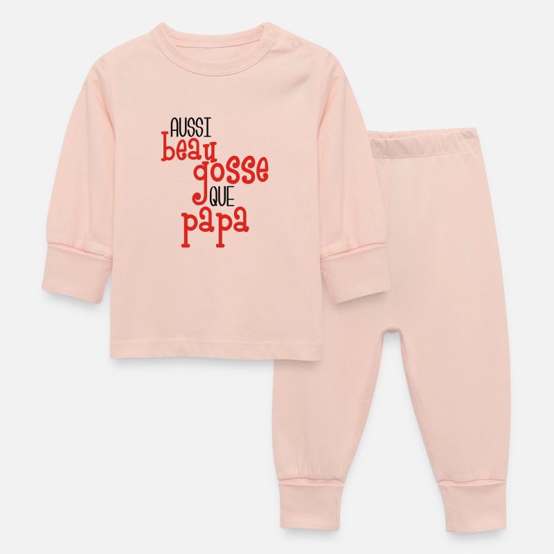 Aussi beau gosse que papa - Pyjama Bébé - rose cristal