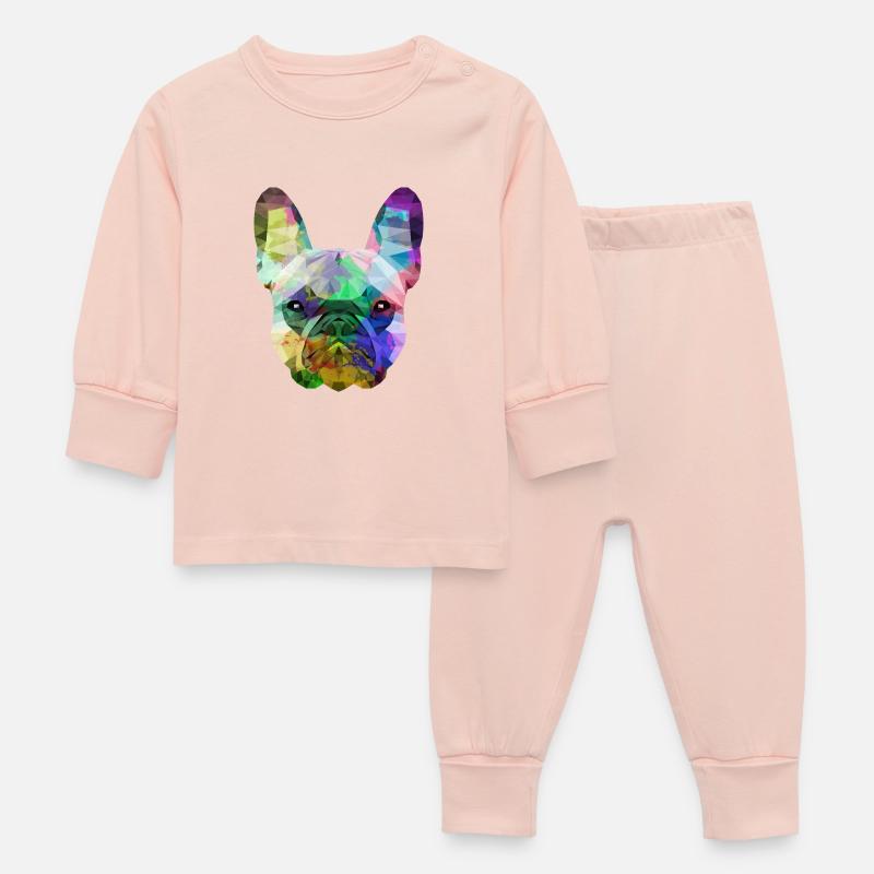 bouledogue français - Pyjama Bébé - rose cristal