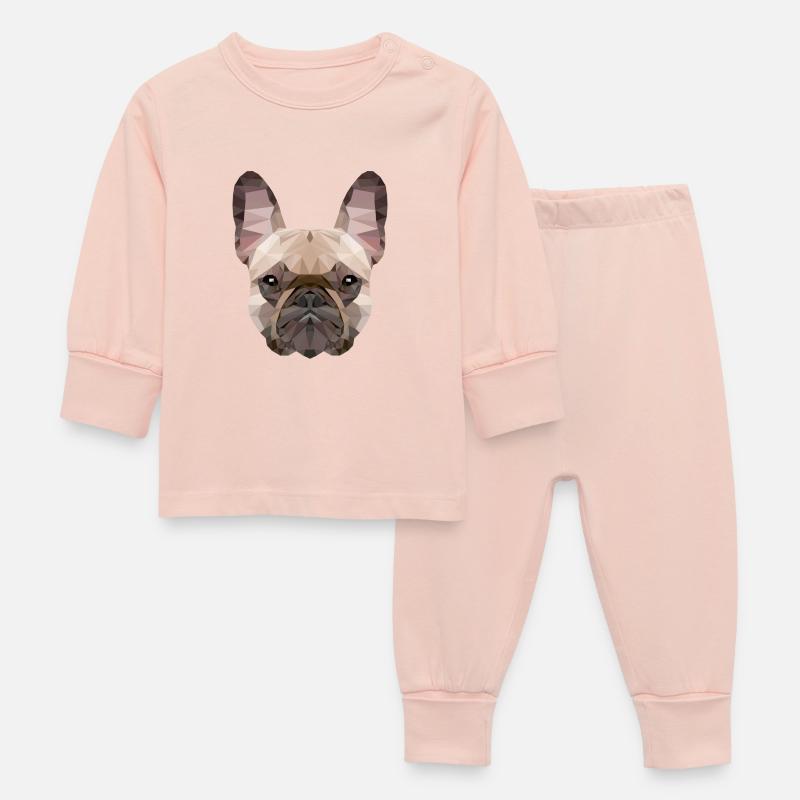 bouledogue français - Pyjama Bébé - rose cristal