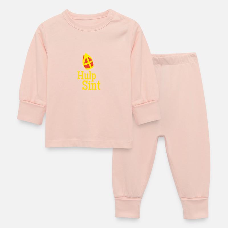 Hulp Sint Sinterklaas - Baby Schlafanzug - Kristallrosa