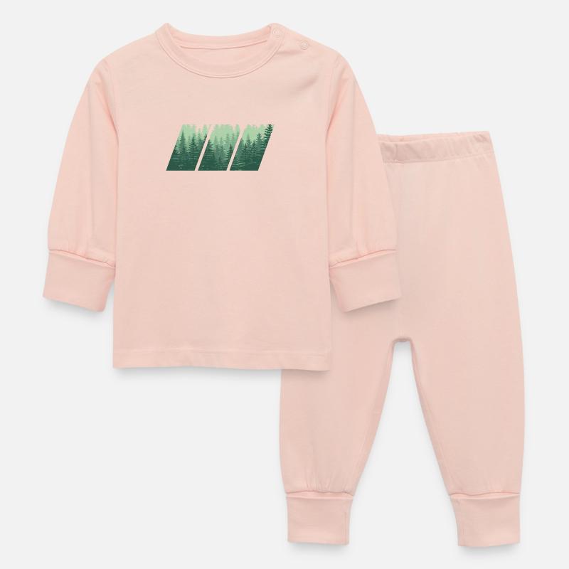 Des arbres - Pyjama Bébé - rose cristal
