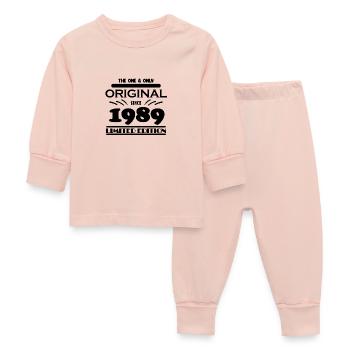 1989 - Year of construction 1989 - Born 1989 - Baby Sleepsuit - crystal pink - Front