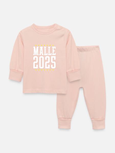 Malle 2025 Mallorca - Baby Schlafanzug - Kristallrosa