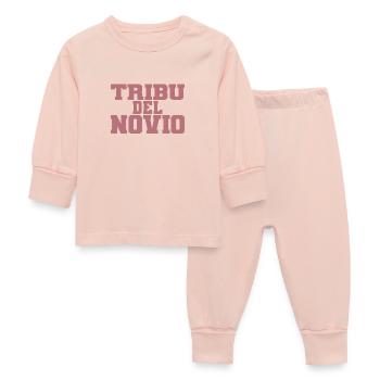 Tribu del Novio Groom's Tribe Wedding Groomsmen - Baby Sleepsuit - crystal pink - Front