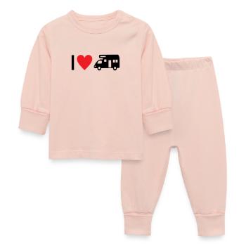 I love Camping - Baby Schlafanzug - Kristallrosa - Vorne