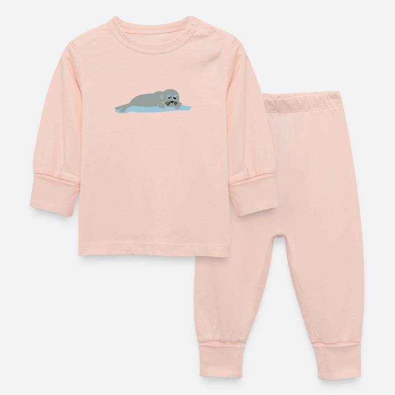 seal 2 - Pyjama Bébé - rose cristal