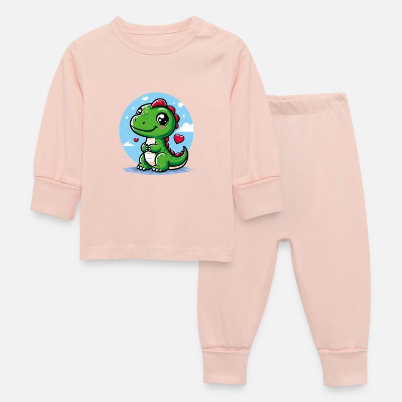 Dino mignon - Pyjama Bébé - rose cristal