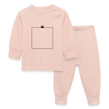 rahmen krone - Baby Schlafanzug - Kristallrosa - Vorne