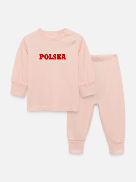 POLEN POLNISCHE FLAGGE - Baby Schlafanzug - Kristallrosa