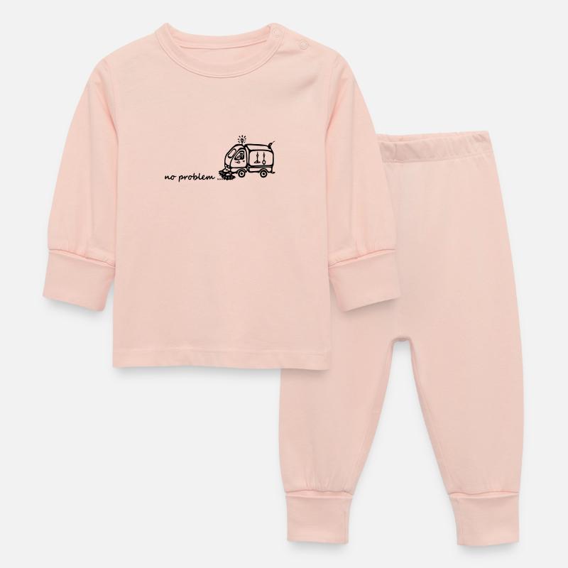 Kehrmaschine - no problem - Baby Schlafanzug - Kristallrosa