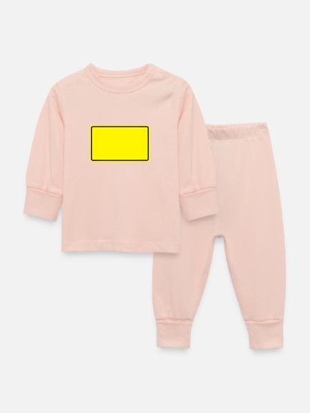 Ortsschild - Baby Schlafanzug - Kristallrosa