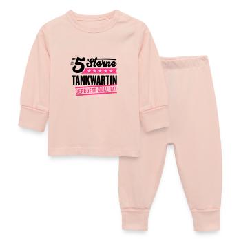 5Sterne Tankwartin - Baby Schlafanzug - Kristallrosa - Vorne