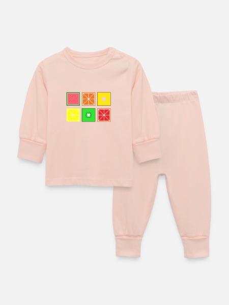 DIGITAL FRUITS - Pixel Frucht - Baby Schlafanzug - Kristallrosa