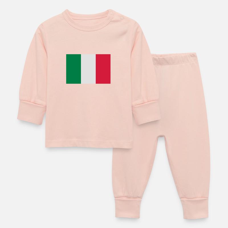 Drapeau national d'Italie - Pyjama Bébé - rose cristal