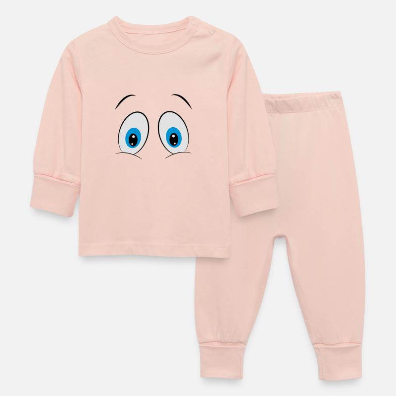 yeux - Pyjama Bébé - rose cristal