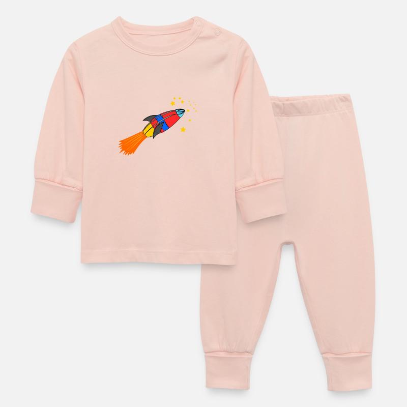 fusée - Pyjama Bébé - rose cristal