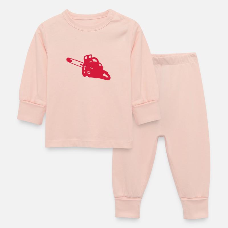 tronconneuse2 - Pyjama Bébé - rose cristal