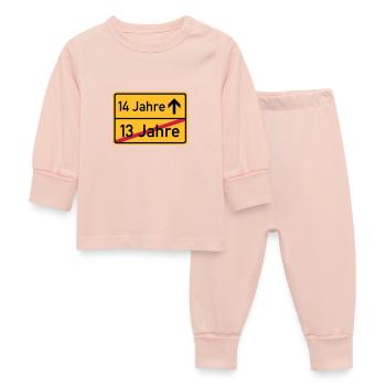 ortsschild_13__jahre__f3 - Baby Schlafanzug - Kristallrosa - Vorne