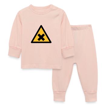 Hazard Symbol - Harmful Substances (2-color) - Baby Sleepsuit - crystal pink - Front