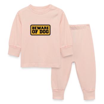 Beware Of Dog - Baby Sleepsuit - crystal pink - Front