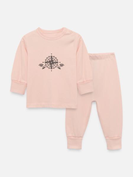 kompass design - Baby Schlafanzug - Kristallrosa