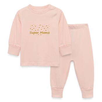 Super Mama - Baby Schlafanzug - Kristallrosa - Vorne