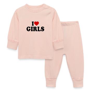 I love girls - Pyjama Bébé - rose cristal - Devant