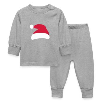 Chapeau de Père Noël - Pyjama Bébé - gris chiné - Devant