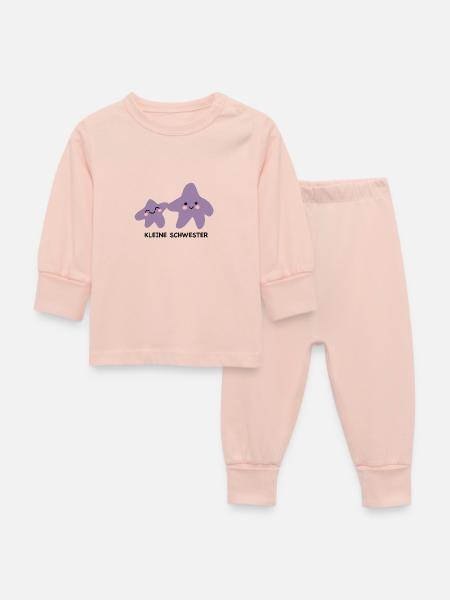 Kleine schwester - Baby Schlafanzug - Kristallrosa