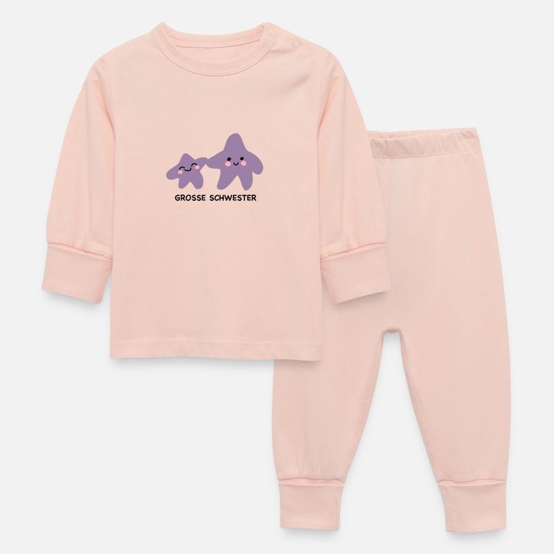 Süße Sternchen Große Schwester - Baby Schlafanzug - Kristallrosa
