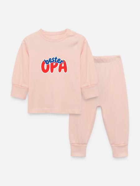 Bester Opa - Baby Schlafanzug - Kristallrosa