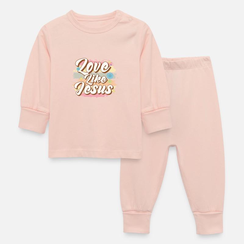 Aimer comme Jésus - Pyjama Bébé - rose cristal