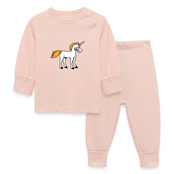 Unicorn Evil Angry Attack Teeth Grinding Sour - Baby Sleepsuit - crystal pink - Front