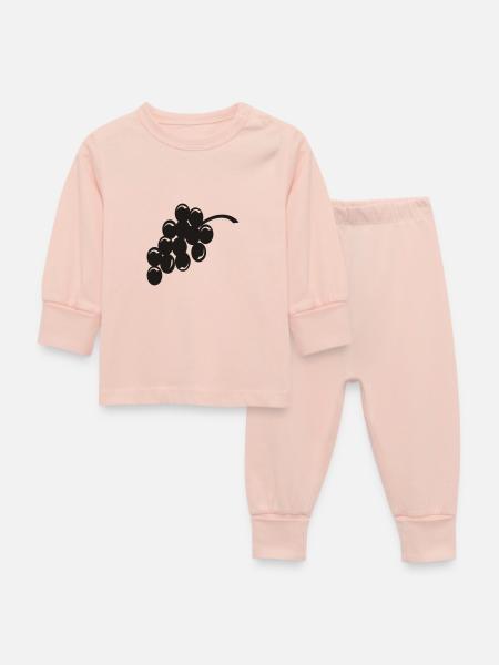 trauben - Baby Schlafanzug - Kristallrosa